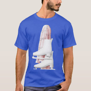 T-shirt Patins de glace en aquarelles avec foulard beaux a