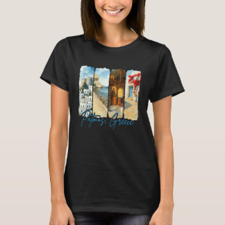 T-shirt Patmos Greece Traveling Trip Brushstroke Souvenir 