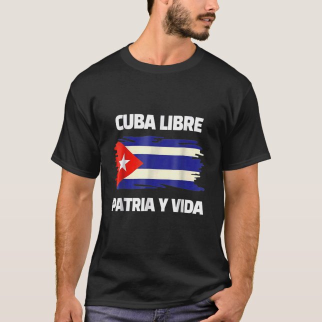 T-shirt Patria Y Vida Viva Cuba (Devant)