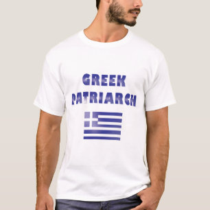 T-shirt Patriarche grec Personnaliser Nom Bleu