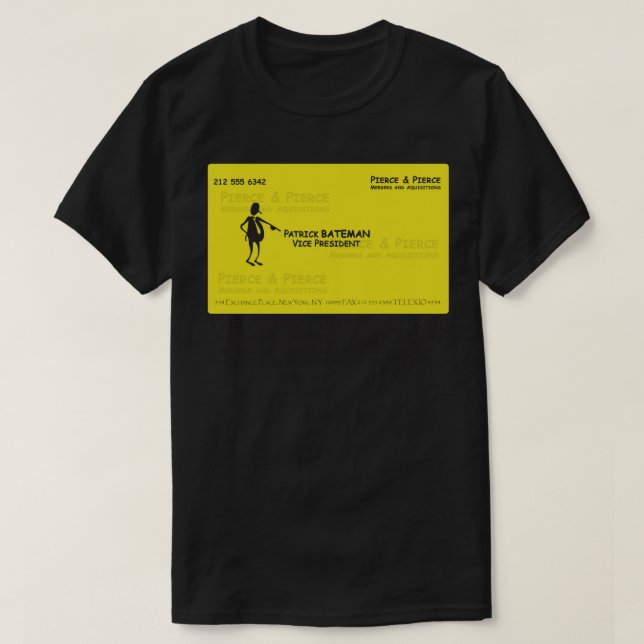 T-shirt Patrick Batemen Comic Sans Business d (Design devant)