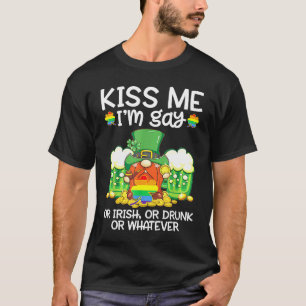 T-shirt Patrick LGBT Kiss Me Je suis Gay, Irlandais, Irlan