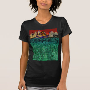 T-shirt Patrick Ranch, Chico, CA (En rouge et vert)