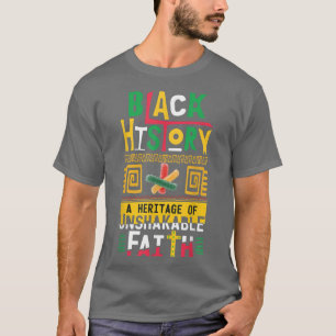 T-shirt Patrimoine De La Foi Inébranlable Mois De L'Histoi