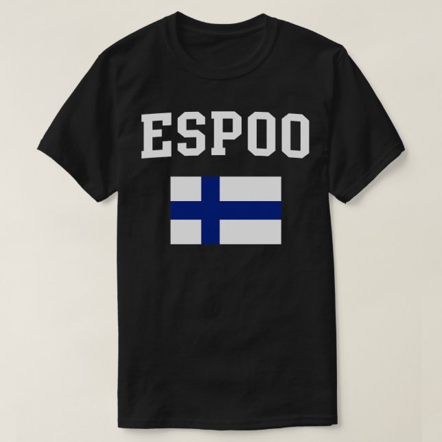 T-shirt Patrimoine Drapeau d'Espoo Finlande (Design devant)