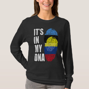T-shirt Patrimoine Du Drapeau D'ADN Mélangé Colombien Et E