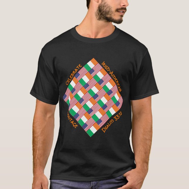 T-shirt PATRIMOINE IRLANDAIS-AMÉRICAIN Personnalisé chréti (Devant)
