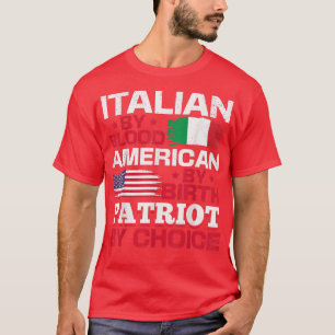 T-shirt Patrimoine Italien Par Blood American Par Birt