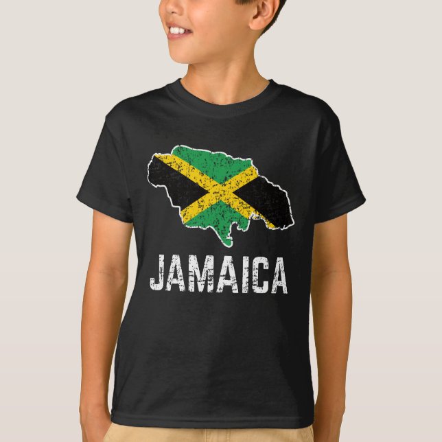 T-shirt Patrimoine jamaïcain Jamaïque Racines drapeau jama (Devant)