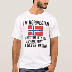 T-shirt Patrimoine norvégien Norvège Racines drapeau nor