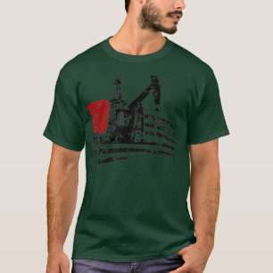 T-shirt Patriot américain Drapeau Huile de forage