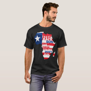 T-SHIRT PATRIOT DRAPEAU ROUGE BLANC ET BLEU