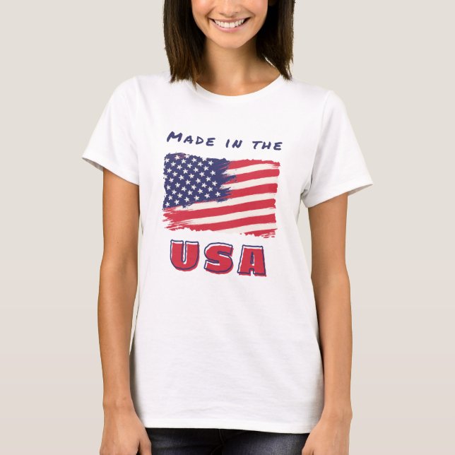 T-shirt Patriot USA femmes blanches (Devant)