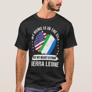 T-shirt Patriote Américain Drapeau de la Sierra Leone Raci