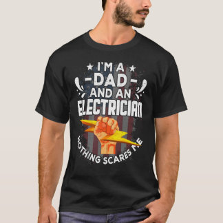 T-shirt Patriote américain père électricien