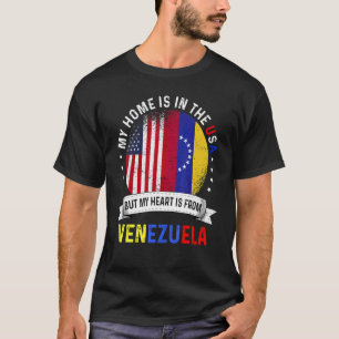 T-shirt patriote américain vénézuélien Cœur est du vénézué