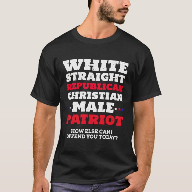 T-shirt Patriote chrétien républicain droit blanc (Devant)