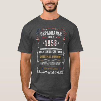 T-shirt Patriote déplorable d'original du cru 1958