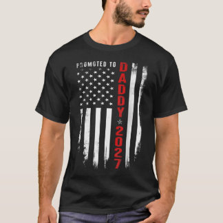 T-shirt Patriote Promu Papa Établie 2027 Première Fois