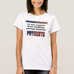 T-shirt PATRIOTES AMÉRICAINES Ne soutenez pas les traîtr