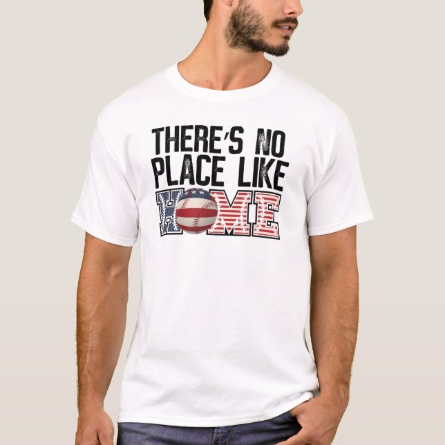 T-shirt Patriotic Baseball (Devant)