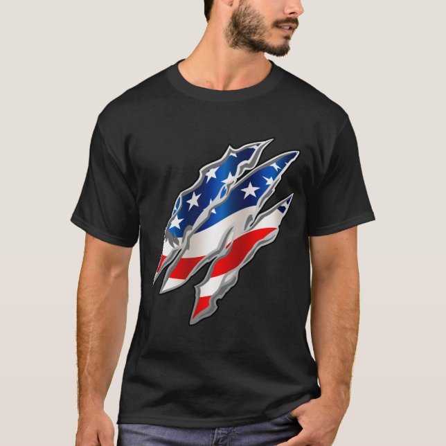 T-shirt Patriotic Clawmarks (Devant)