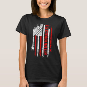 T-shirt Patriotic Electriciens American Humour Lineman