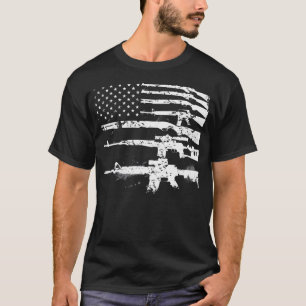 T-shirt Patriotic Gun Rights 2E Amendement Ar15 American F