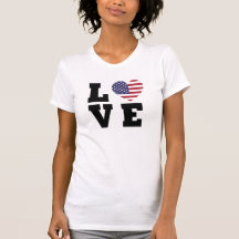 Patriotic Heart Love Stacked USA Drapeau Graphique