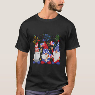 T-shirt Patriotic Usa American Gnomes 4Th Of July