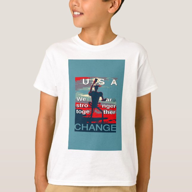 T-shirt Patriotic USA Hope Graphisme Art Design (Devant)