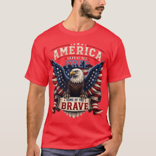 T-shirt patriotique américain Eagle 4 juillet Desi
