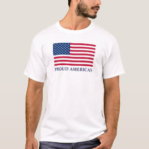 T-shirt patriotique AMÉRICAIN FIER fait sur