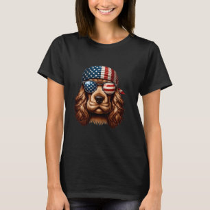 T-shirt Patriotique Anglais Cocker Spaniel Chien Drapeau I
