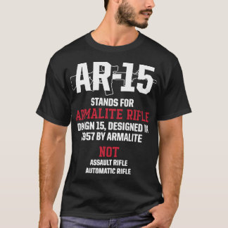 T-shirt Patriotique Ar15 V5 M 0019 Ar 15 Stands Pour L'Arm