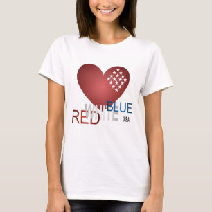 T-shirt Patriotique au coeur de Diamant éblouissan
