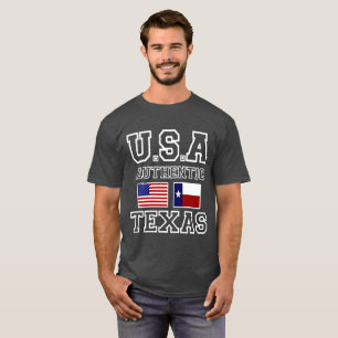 T-shirt Patriotique authentique Texas et American Flag Cus