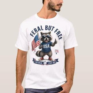 T-shirt patriotique avec drapeau américain et rato