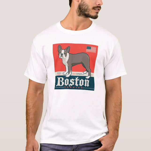 T-shirt Patriotique | Boston Terrier (Devant)