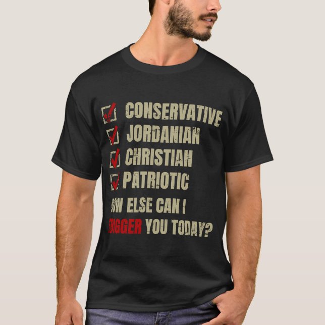 T-shirt Patriotique chrétien jordanien conservateur (Devant)