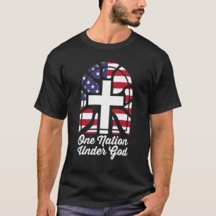 T-shirt Patriotique Christian Usa Carte Us Drapeau Une Nat