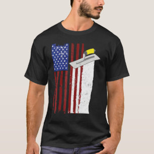 T-shirt Patriotique Concret Finisseur De Construction Trav