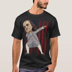 T-shirt Patriotique Dabbing Benjamin Franklin Dab Danse 4e
