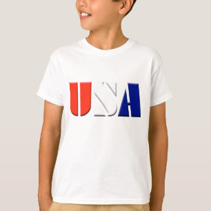 T-shirt patriotique des Etats-Unis d'enfants