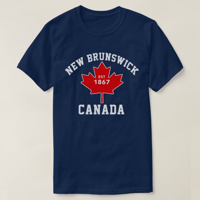 T-shirt patriotique du Nouveau Brunswick Canada (Design devant)