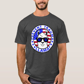 T-shirt Patriotique Empêcher le traumatisme Llama