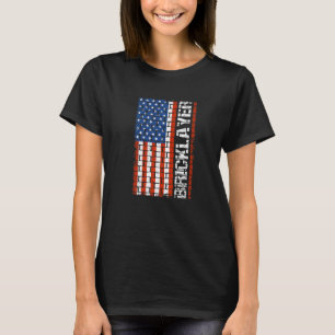 T-shirt Patriotique en brique Drapeau nous construction ci