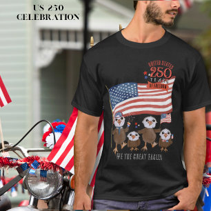 T-shirt Patriotique États-Unis 250 Ans de Liberté Grandes 