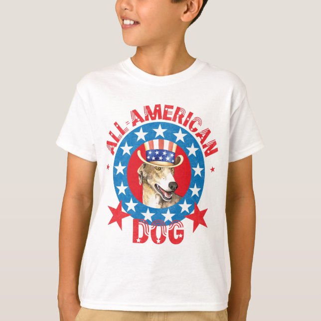 T-shirt Patriotique Greyhound (Devant)
