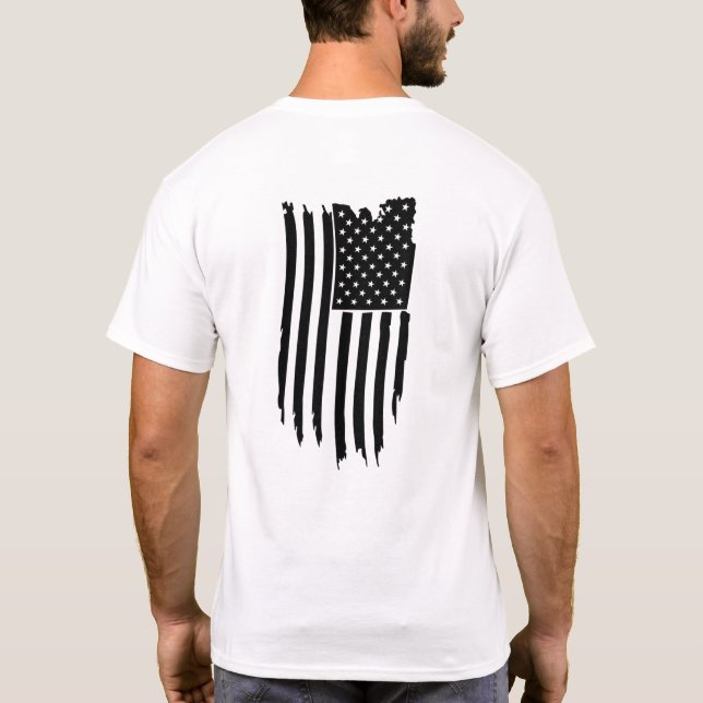 T-shirt *~* Patriotique Grunge American - USA Flag Modern (Dos)